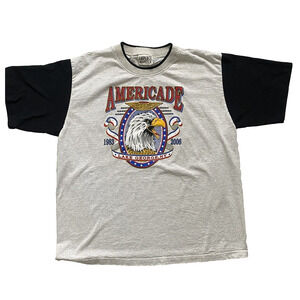 Americade Shirt Mens XL Lake George USA Bike Rally 1983 2006 Tourist Cotton Tee